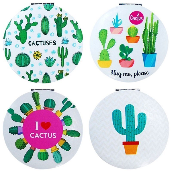 Espejo redondo de cactus