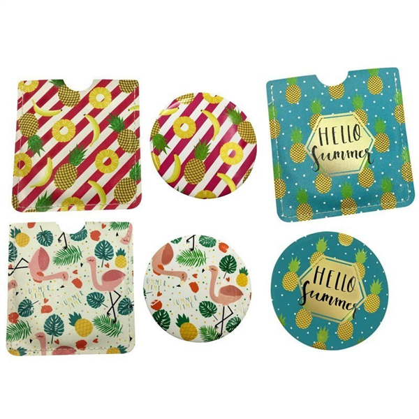 Espejo tropical con funda