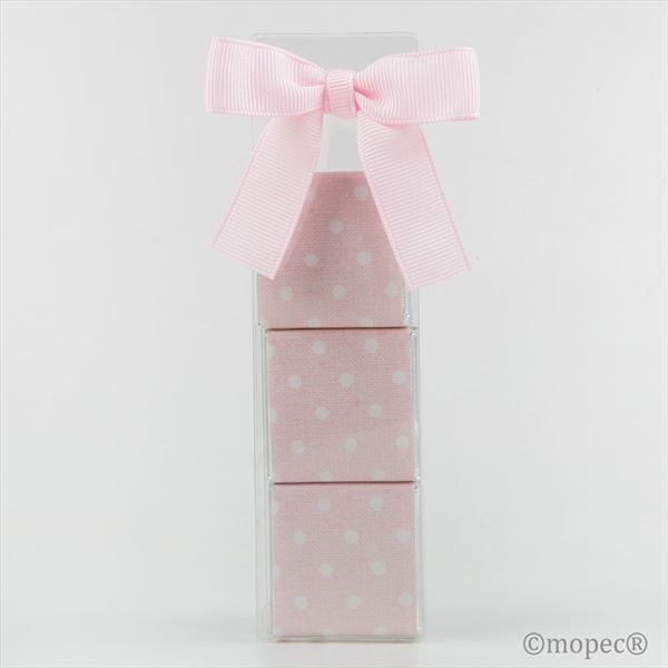 Estuche 3 napolitanas topos rosa