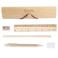 Estuche de madera con 6 piezas ECO