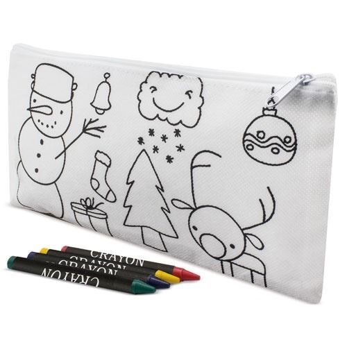 Estuche de navidad para colorear con pinturas