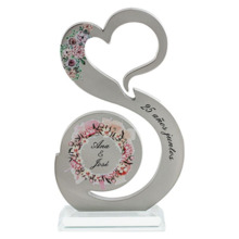 Figura de aluminio corazón personalizada