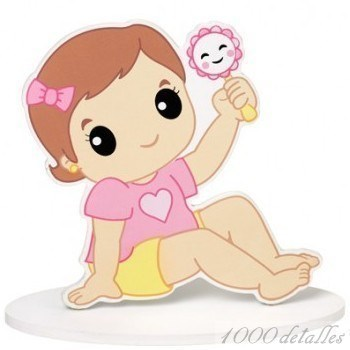 Figura de bautizo silueta de niña
