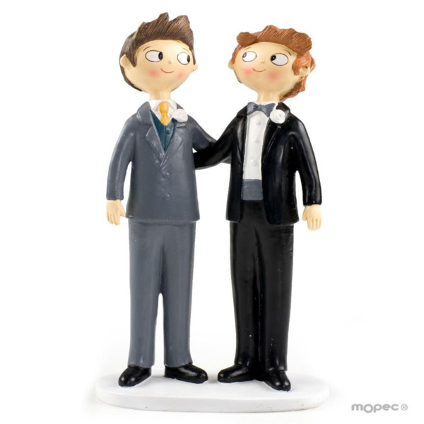Figura de novios de chico cogidos