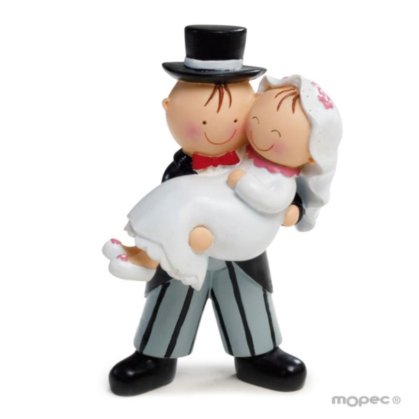 Figura de tarta novia en brazos