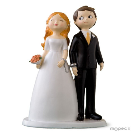 Figura tarta de boda-Novios tecnologicos
