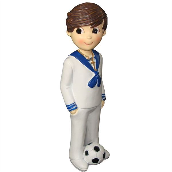 Figura para tarta de comunión niño con balón