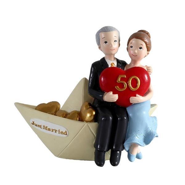 Figura pastel 50 aniversario en barco