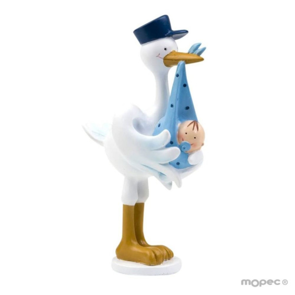 Figura pastel de cigüeña con bebé Pit