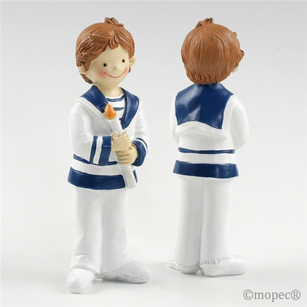 Figura pastel niño comunión con cirio