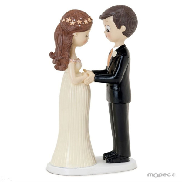 Figura pastel novios novia embarazada