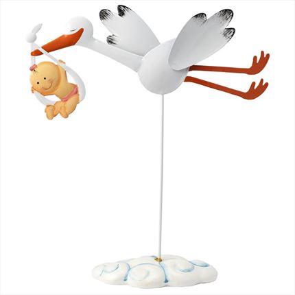 Figura pastel Pita cigüeña con hatillo