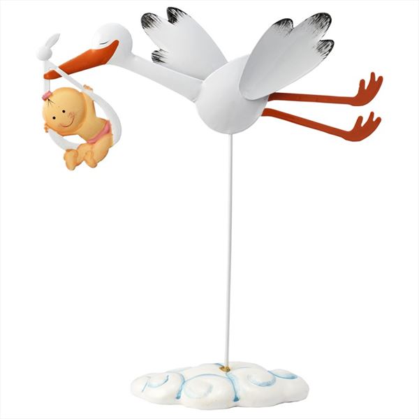Figura pastel Pita cigüeña con hatillo