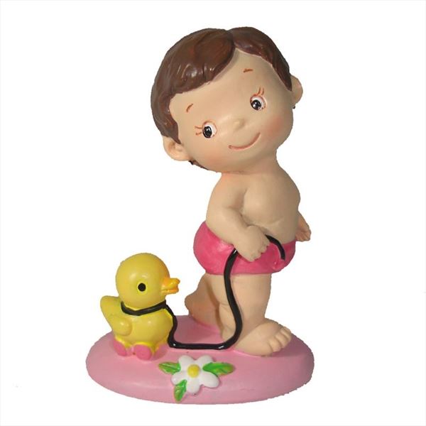 Figura tarta niña con patito