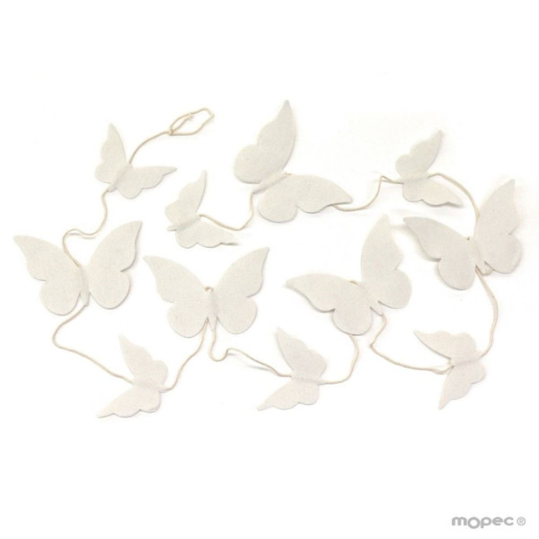 Guirnalda de mariposas de algodón