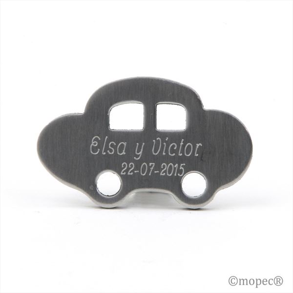 Imán de coche plateado