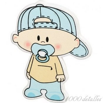 Imán de niño bebé con gorra