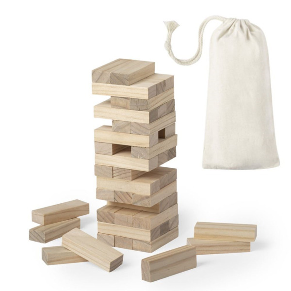 Juego de madera en bolsita, Jenga