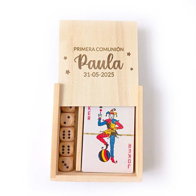 Juego de póker en caja de madera (2)