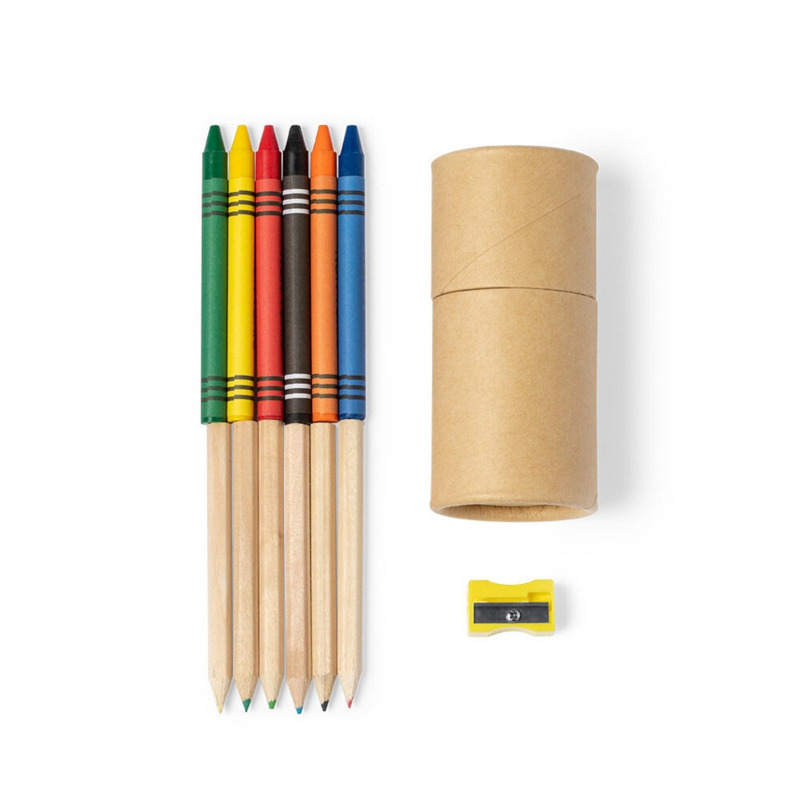 Lápices de colores en estuche kraft (2)