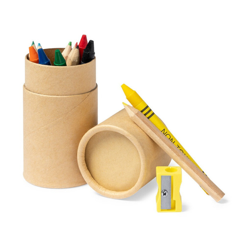 Lápices de colores en estuche kraft (3)