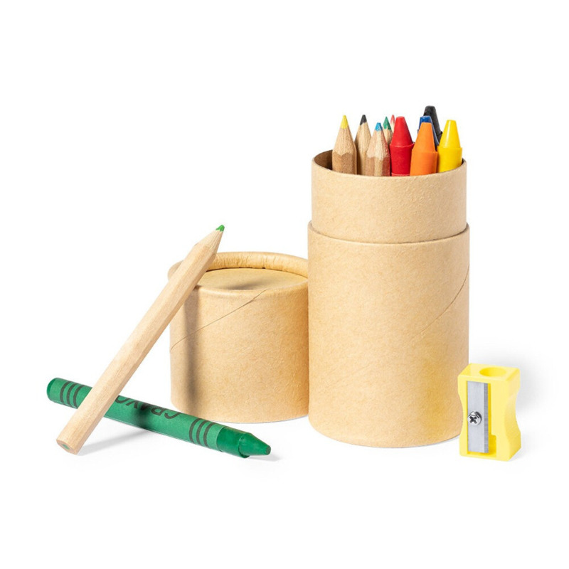 Lápices de colores en estuche kraft (5)