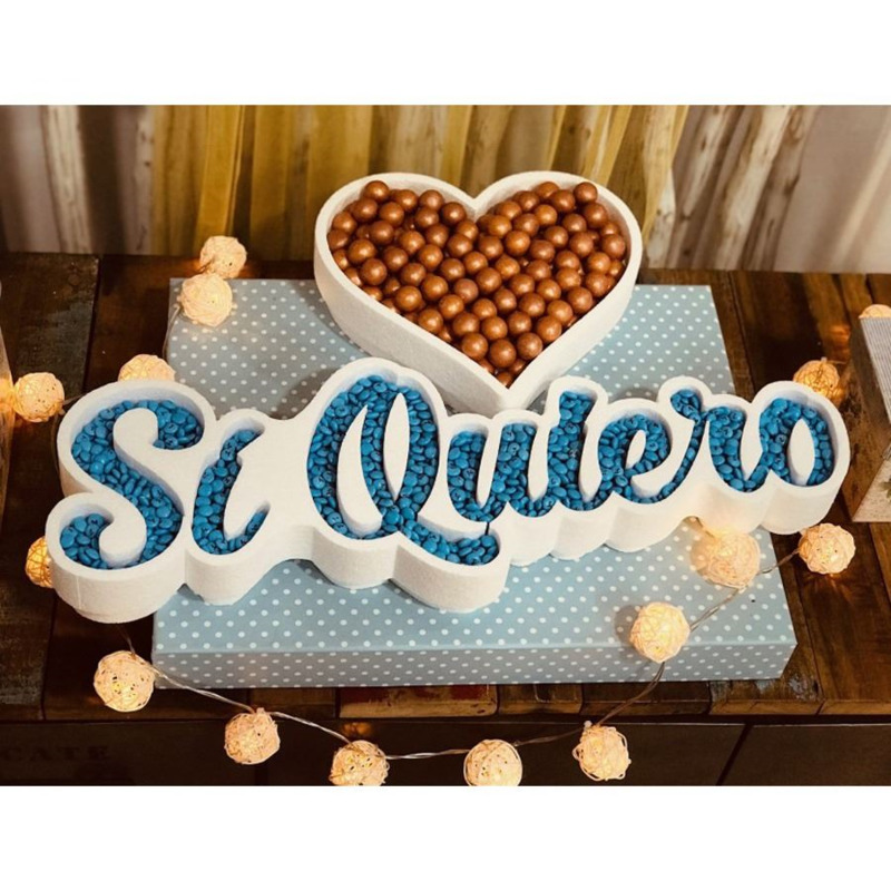 Letras para chuches Si Quiero con corazón