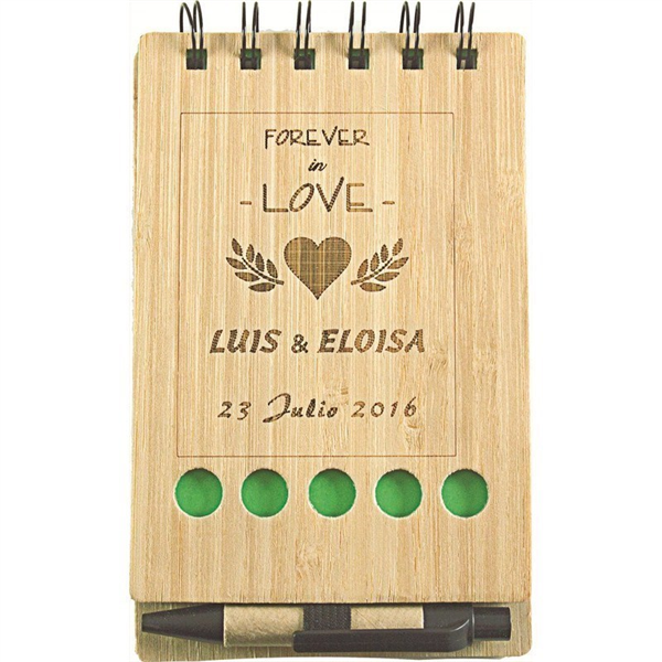 Libreta bambú personalizada