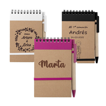 Libreta personalizada para regalo, boda, comunión o bautizo