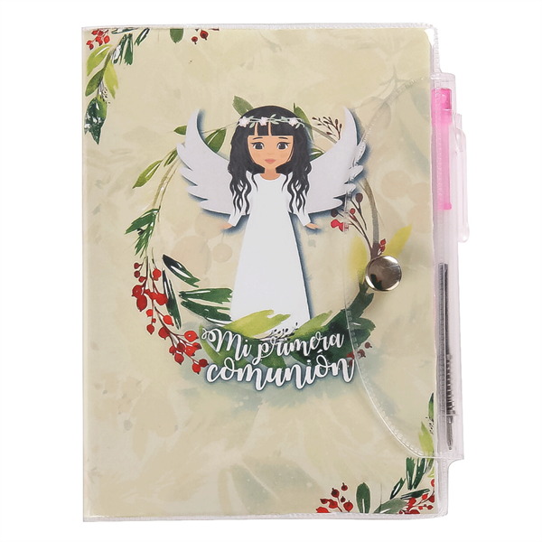 Libreta de comunión Flores