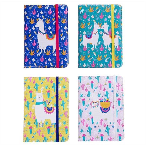 Libreta de llamas colorida