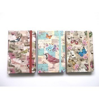 Libreta de Tapa Dura, Pájaros y Mariposas