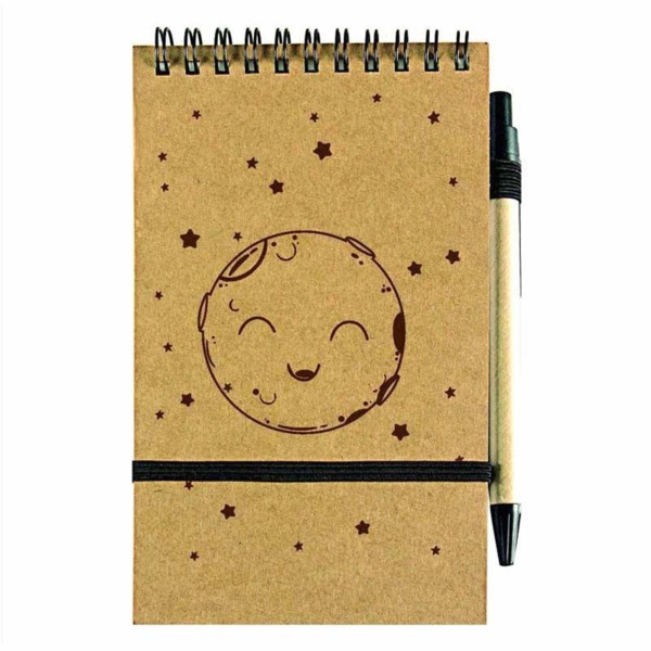 Libreta kraft con bolígrafo personalizada, regalo grabado (2)