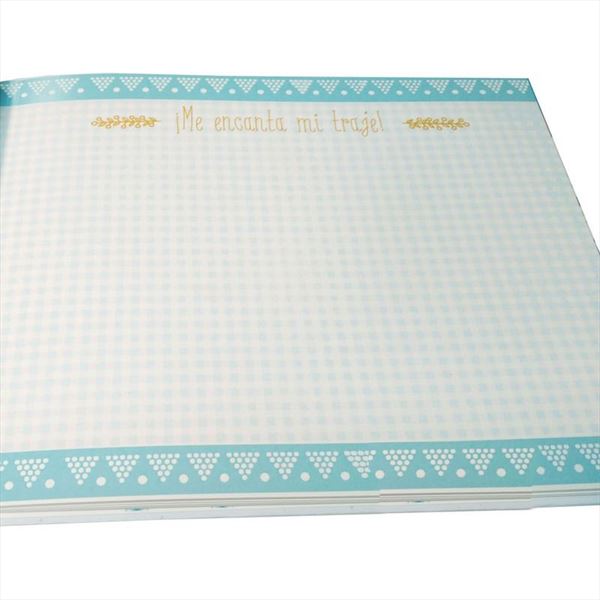 Libro de firmas con foto comunión de niño azul, alta calidad (2)