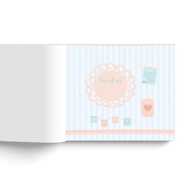 Libro de firmas de bautizo personalizado estrellas, alta calidad (3)