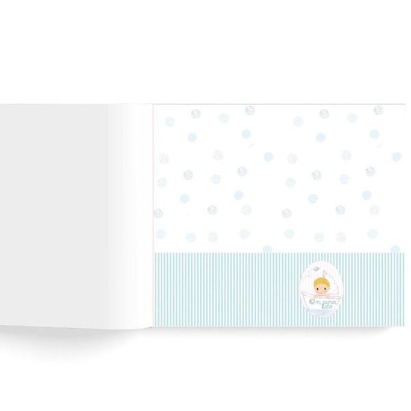Libro de firmas de bautizo personalizado estrellas, alta calidad (4)