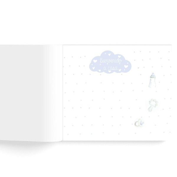 Libro de firmas de bautizo personalizado estrellas, alta calidad (6)