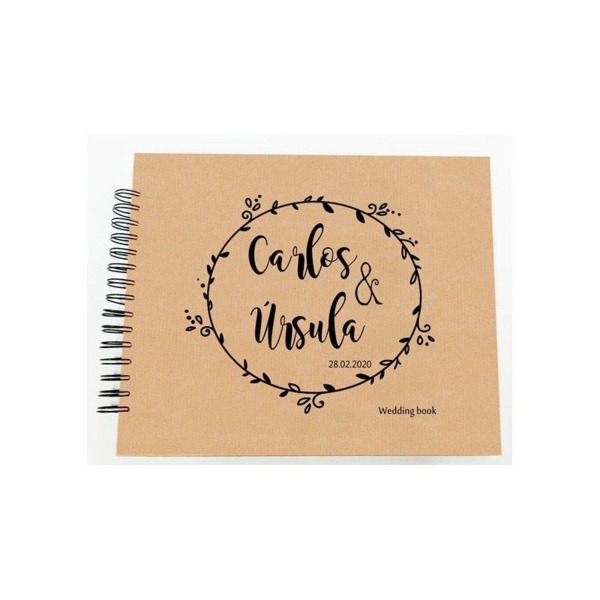 Libro de firmas de boda personalizado 2 tonos, alta calidad