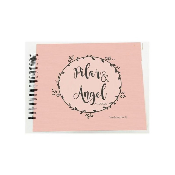 Libro de firmas de boda personalizado 2 tonos, alta calidad (1)