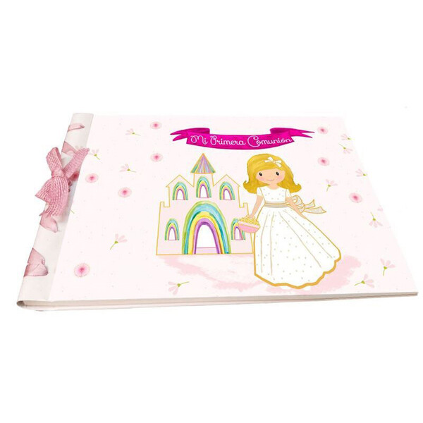 Libro de firmas de comunión niña iglesia, alta calidad