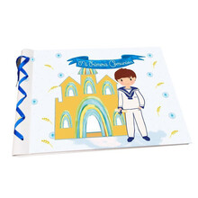 Libro de firmas de comunión niño iglesia, alta calidad