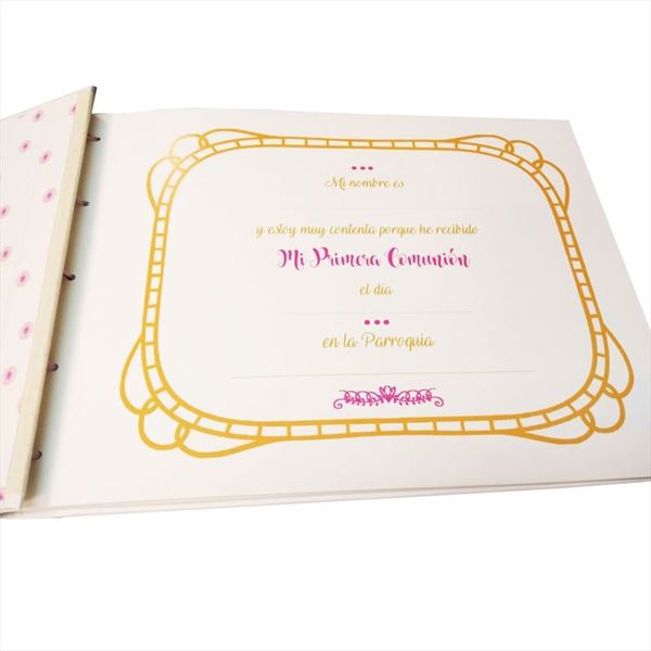 Libro de firmas de comunión niña iglesia, alta calidad (2)