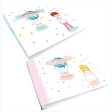 Libro de firmas de comunión personalizado globo, alta calidad