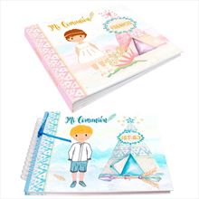 Libro de firmas de comunión personalizado indios, alta calidad