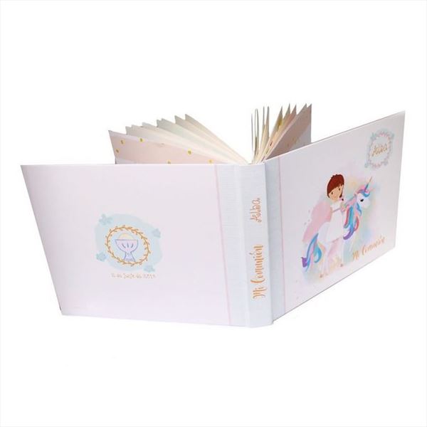 Libro de firmas de comunión personalizado unicornio, alta calidad (1)