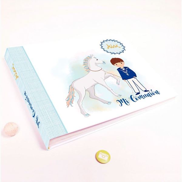 Libro de firmas de comunión personalizado unicornio, alta calidad (3)