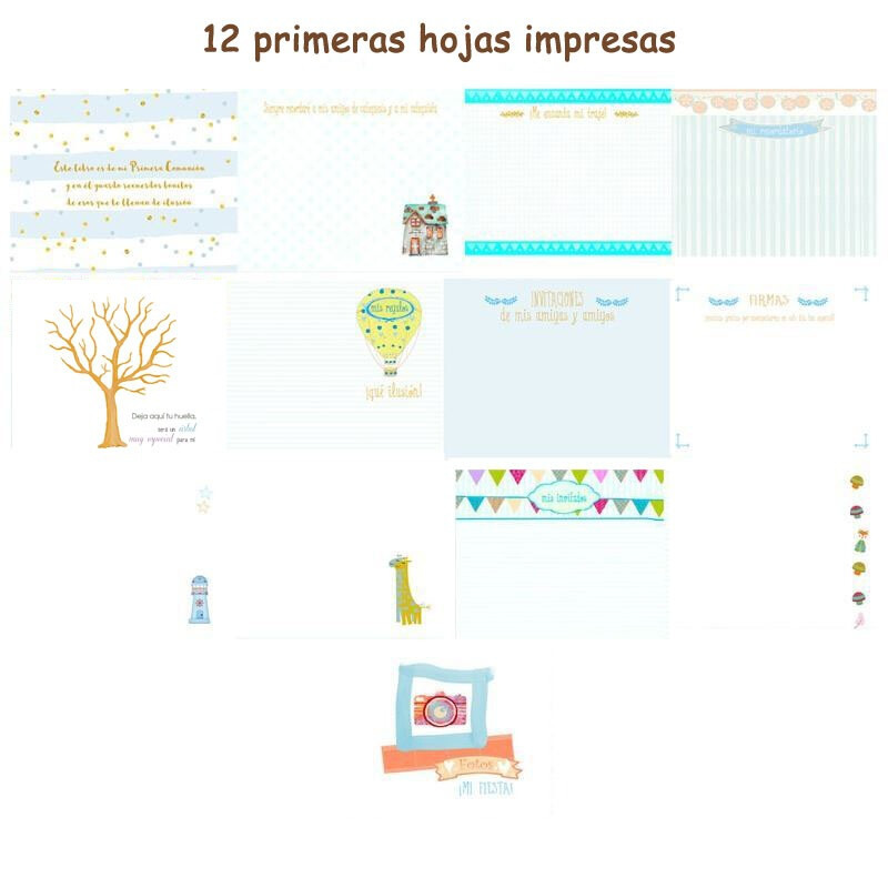 Libro de firmas de comunión personalizado unicornio, alta calidad (19)