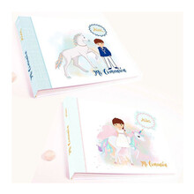 Libro de firmas de comunión personalizado unicornio, alta calidad