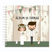 Libro de firmas de novios para boda