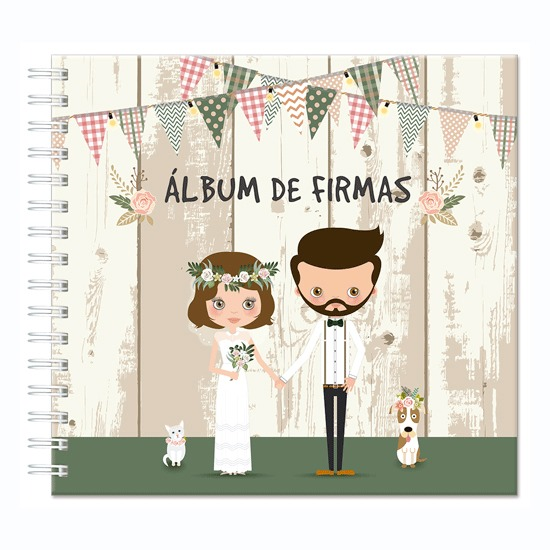 Libro de firmas de novios para boda